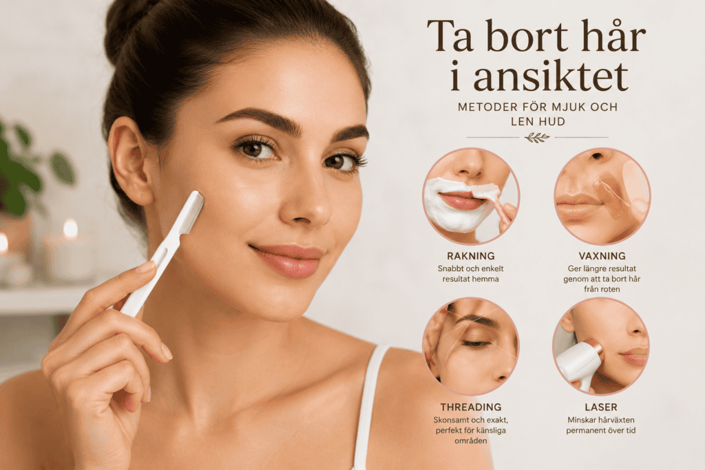 Ta bort hår i ansiktet